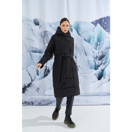 Зимнее стёганое пальто с капюшоном KYROCHKI-NA ВП1127 фото 5034