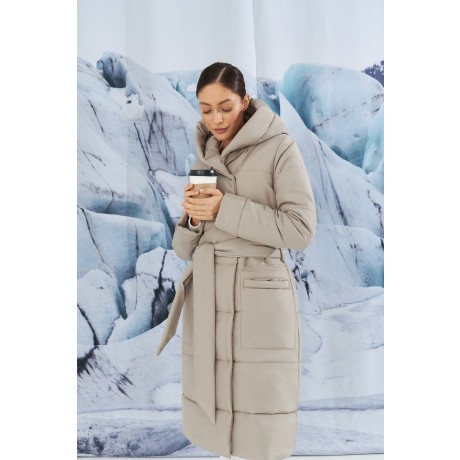 Зимнее стёганое пальто с капюшоном KYROCHKI-NA ВП1126 фото 5030