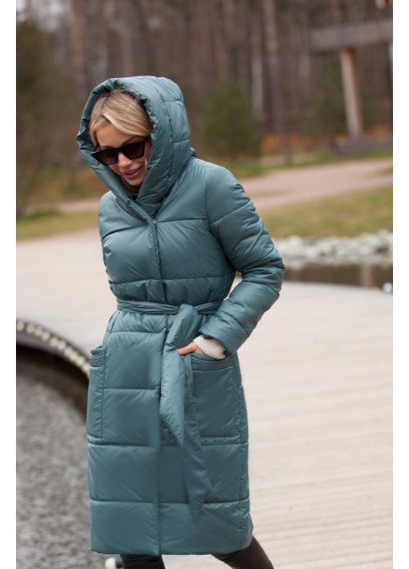 Зимнее стёганое пальто KYROCHKI-NA (Размер 42) В897-42 фото 10